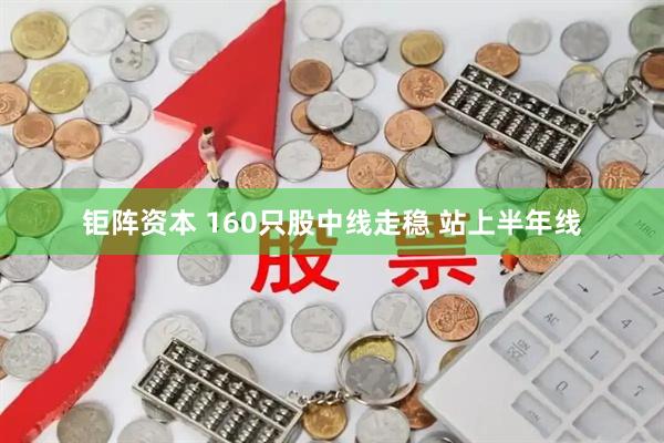 钜阵资本 160只股中线走稳 站上半年线