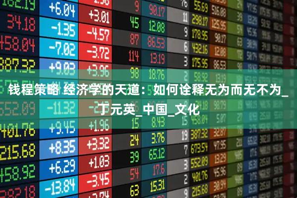 钱程策略 经济学的天道：如何诠释无为而无不为_丁元英_中国_文化